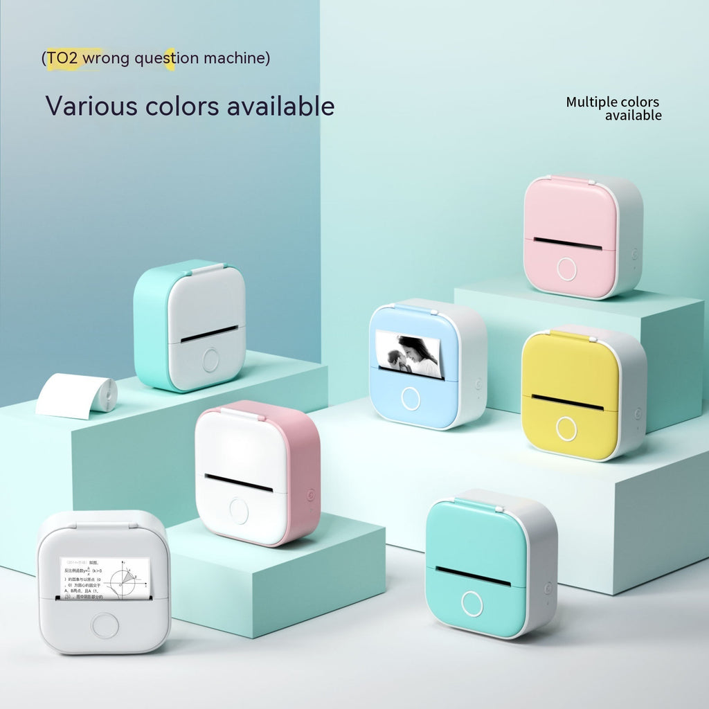 Portable Mini Thermal Label & Photo Printer – Bluetooth Inkless Printer for Students, Home & Office